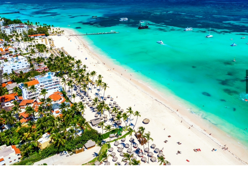 Vista de una playa de República Dominicana.